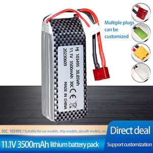 Bộ pin lithium polymer 11.1V 3500mAh 30C dành cho xe leo núi tốc độ cao RC Stunt Road (Model 103495) - Product Image 2