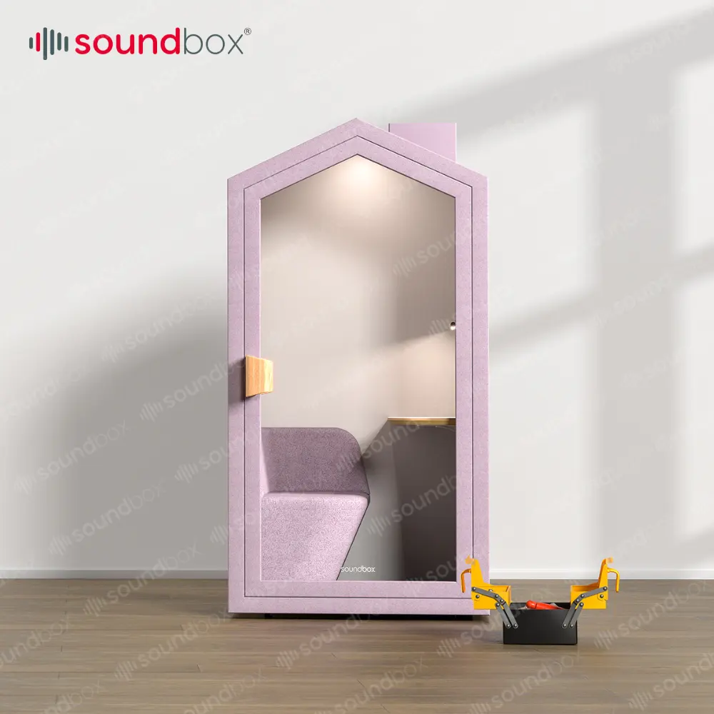 Home Pod Soundbox Noise Reduce Study Pod Sound Proof Modern Privacy Phone Study Work Personal Space House Pod