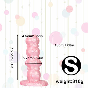 Extra großer Anal Plug 9cm Octopus Bead Silikon <span class=keywords><strong>Pink</strong></span> <span class=keywords><strong>Dildo</strong></span> mit Nippel Vibrator Drei Größen Sexspielzeug - Product Image 6
