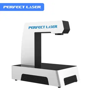 Máquina de gravação a laser de fibra de aço para mesa, portátil, tamanho pequeno, 20w, alta precisão, design integrado, 110x110mm