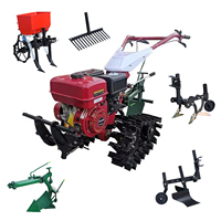 Cultivadora Autopropulsada de Orugas para Filipinas, Motor Diésel de 7HP 173F Refrigerado por Aire, Doble Cadena, Tracción sobre Rieles, Micro