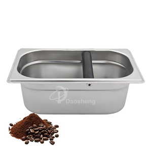 DaoSheng - Equipo para Cafetería, Caja de Residuos de Acero Inoxidable Cuadrada, Accesorios para Espresso, Caja de Residuos de Café Grande con Varilla para Cajón para Cafetería - Product Image 1