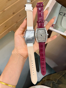 Montre de luxe pour femme, personnalisée, cadran serti de diamants, bracelet en cuir véritable, mouvement à quartz - Product Image 6