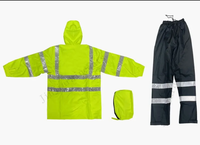 Combinaison de travail haute visibilité personnalisée de haute qualité, veste et pantalon imperméables réfléchissants de sécurité, manteau de pluie durable en Oxford