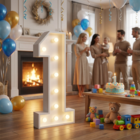 Lettres lumineuses LED personnalisées de 4 pieds, enseignes décoratives géantes lumineuses en forme d'alphabet pour la location d'événements de mariage, fournisseur en gros