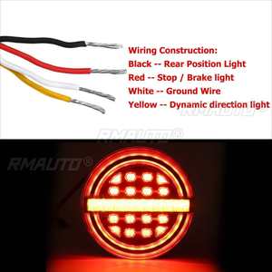 Feux arrière LED ronds 5,3 pouces 1/2/4/6X pour camion, remorque, voiture, bus, fourgonnette, bateau, caravane, camionnette, tracteur - Feux stop, feux de position, clignotants - Product Image 4