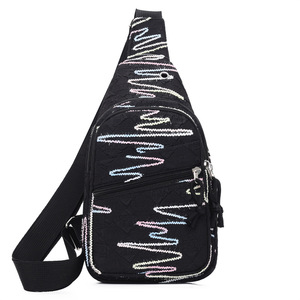 Sac à dos grande capacité pour lycéenne, motif ligne arc-en-ciel, idéal pour le quotidien, sac de poitrine élégant pour femme, parfait pour les voyages - Product Image 4