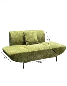 Poltrona Singola in Tessuto Casual, Moderna con Bracciolo Girevole, Imbottita Stile Anticato, a <span class=keywords><strong>L</strong></span>, Ecologica, Modulare per Scuola e Officina - Product Image 5