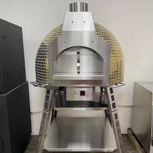 Horno de pizza comercial de calentamiento rápido, combustible dual eléctrico/de gas, fabricante de pizza de alta temperatura para pizzería - Product Image 1