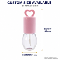 Tube cosmétique cylindrique givré de 3,5 g, vide, en ABS, pour laque à lèvres, mini, petit, lisse, standard, élégant, imprimé, personnalisable
