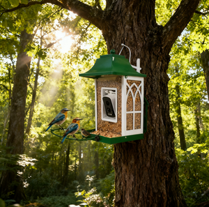 Caméra intelligente à énergie solaire pour mangeoire d'oiseaux 2K en direct <span class=keywords><strong>Backyard</strong></span> AI Identification automatique Capture d'images de vidéos d'oiseaux en matière plastique - Product Image 1