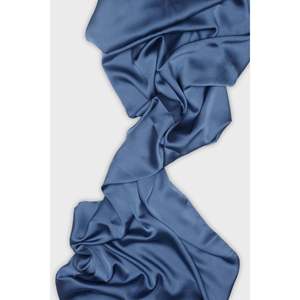Hijab en satin 70 cm x 180 cm, motif grainé bleu <span class=keywords><strong>Maya</strong></span>, 80% rayonne, 20% tissu chiffon - Product Image 4