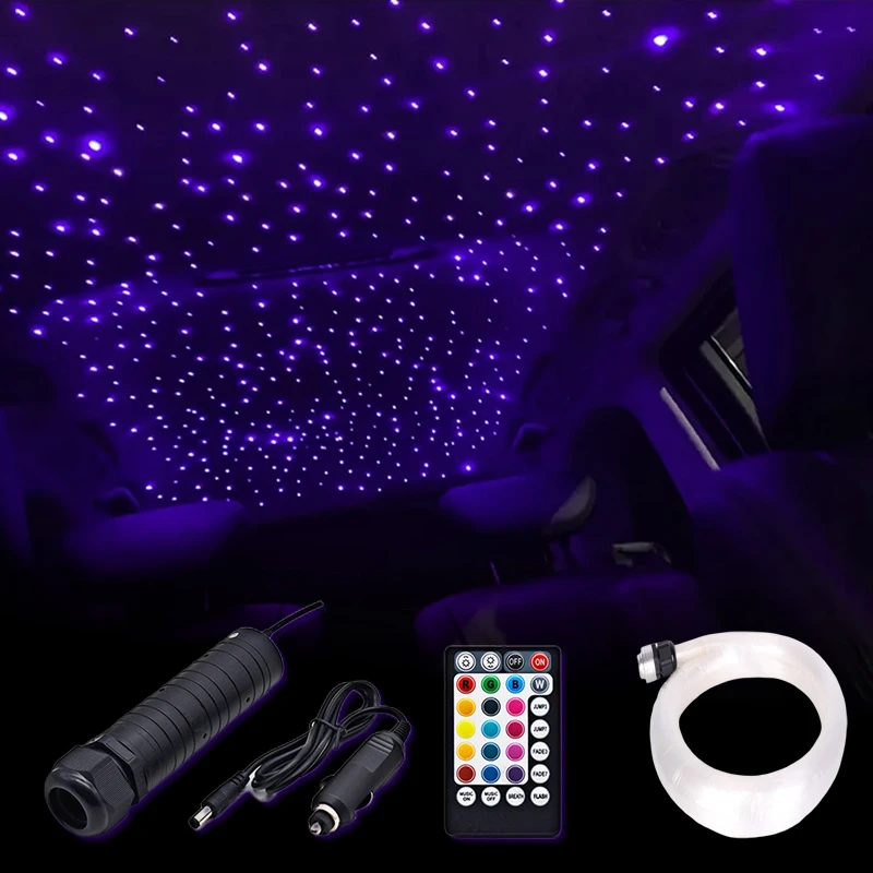 Led in fibra ottica Star Light Kit RGBW Car Roof Light Source Engine con APP Multicolor Dazzling 7 modalità di illuminazione