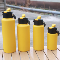 Bouteille d'eau en acier inoxydable 304, sans BPA, garde au chaud 12 heures, au froid 24 heures, avec poignée, très vendue