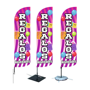 Hot Sale 130G Knitting Feather Flags for Outdoor Gift Shop Holiday Promotion Customized Fast Delivery Promotional Flags Banners
