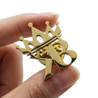 Broches de mode plaquées or, découpées au laser, en acier inoxydable, accessoire de costume d'entreprise, badge personnalisé, épingle à broche pour cadeau