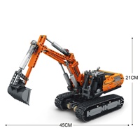 Bloc de construction technique BLOCKMOC, modèle de construction d'excavatrice RC, jouet éducatif à assembler, échelle 1:72, puzzle électronique en ABS