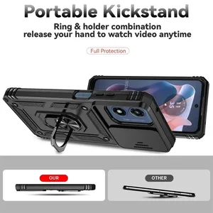 Custodia Antiurto Armor con Anello di Supporto e Protezione Scorrevole per Motorola G PLAY, G STYLUS, G POWER 5G 2025, 2024, 2023, Edge 2024 - Product Image 4