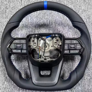 Volante <span class=keywords><strong>de</strong></span> Cuero para Auto Land Cruiser LC200 LC300, Deportivo con LED, 3 Brazos, Personalizado, Accesorios Interiores - Product Image 3