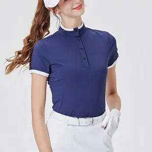 Polos de <span class=keywords><strong>Golf</strong></span> Ecológicos para <span class=keywords><strong>Mujer</strong></span> con Cuello Alto, Secado Rápido, UPF 50+, Logotipo Personalizado y Botones - Product Image 5