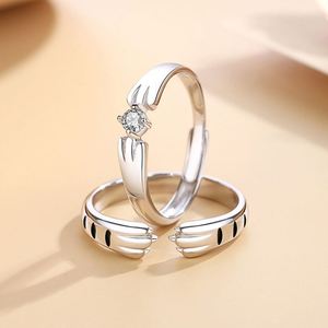 New Trendy Sweet Lover Animal Paw <b>Couple</b> <b>Ring</b> Trend Personality Open <b>Ring</b> for Lover Men Women Finger Diamond <b>Ring</b> for Wedding - Product Image 1