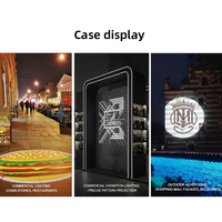 Proyector Gobo LED de 60W, Placa Gobo Magnética, Luz con Logotipo Personalizado, IP65 Impermeable, Regulable, Proyector de Publicidad para Exteriores