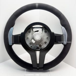 Volante deportivo estilo CS completo Alcantara <span class=keywords><strong>M</strong></span> compatible con <span class=keywords><strong>BMW</strong></span> M3 M4 M5 M6 X6 X7 <span class=keywords><strong>X8</strong></span> F01 F06 F10 F11 F15 F20 F22 F30 F32 - Product Image 4