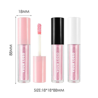 Fard à paupières liquide rose à label privé, brillant, scintillant, pailleté, pigments métalliques, maquillage pour les yeux