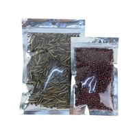 100 pièces de sacs d'emballage en plastique Mylar aluminium transparents, autoportants, avec fermeture éclair argentée refermable, pour scellage thermique par zip