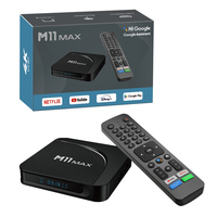 TV Box de Fábrica 2025 M11 Max con Android 14, Chip Amlogic S905X5M, WiFi Dual, Núcleo Cuádruple, Decodificador 4K con Control por Voz y Control Remoto Numérico