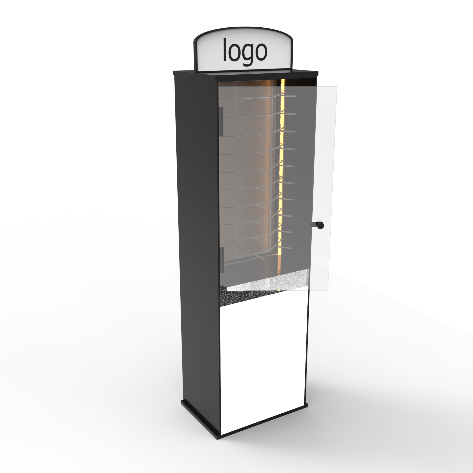 Apache Modern LED Floor Standing Garment Display Rack for Recyclable Acrylic Metal Wood MDF Store for — view 5
