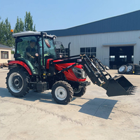 Nouveau tracteur agricole à roues 4x4 de 90 ch et 100 ch avec cabine, moteur diesel, arbre de sortie de puissance, économie d'énergie, consommation de carburant réduite, vente directe