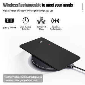 Mfi Carga inalámbrica Dispositivo antipérdida Seguimiento de posición Mini buscador Localizador <span class=keywords><strong>Gps</strong></span> Find My Tag Ultra Thin Smart Wallet <span class=keywords><strong>Tracker</strong></span> Card - Product Image 5