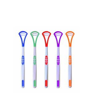 Custom Personalized Bad Breath Tongue <b>Scraper</b> Good Breath Plastic Tongue Cleaner for Home Use with Laser Logo Copper Material - Product Image 1