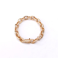 Bracelets et joncs en or pour hommes, design simple, style moto