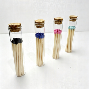 Fósforos Longos em Garrafa de Vidro Transparente com Tampa de Cortiça para Iluminação de Velas Aromáticas na Sala de Estar, Lembrança Minimalista - Product Image 5