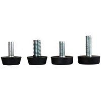 Pied de nivellement réglable monobloc en plastique, anti-friction, base fixe, patin de glisse pour meubles et tables