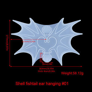 YS elfe oreille Clip papillon fée aile boucles d'oreilles Silicone moule bricolage à la main femmes pendentif breloques ornement résine époxy coulée moule - Product Image 6