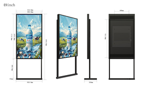 Thời trang Trần dọc quảng cáo hiển thị không dây Wifi dọc thường vụ màn hình kỹ thuật số biển sân bay - Product Image 6