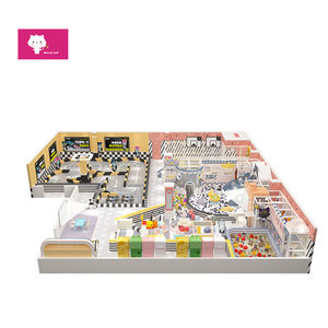 Patio de juegos preescolar, <span class=keywords><strong>casa</strong></span> divertida, equipo de plástico <span class=keywords><strong>para</strong></span> interiores, atractivo patio de recreo <span class=keywords><strong>para</strong></span> niños casero al aire libre, toboganes de plástico - Product Image 3