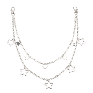 Chaîne de pantalon double couche en alliage de zinc, chaîne de taille décontractée, accessoire de mode - Product Image 5