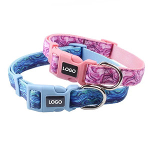 Meilleure qualité doux Nylon chien chat collier mignon chiot grand moyen petit collier pour animaux de compagnie plume fort confortable fleur impression conception - Product Image 1