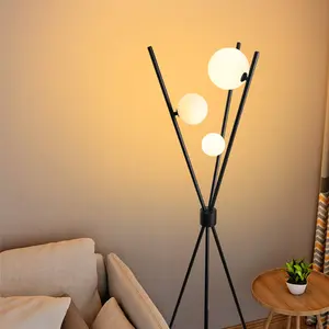 Aisilan nordic korkak sanat stüdyo yatak odası oturma çalışma tasarımcı cam başucu köşe ayakta yan tripod zemin lambası