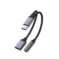 Kabel Pengisi Daya USB-C ke USB-C 1,5 kaki, Kabel Harness Kepang, 2 Buah, 60W/3A, Kompatibel Transfer Data CarPlay, untuk Ponsel