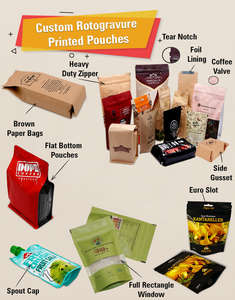 Bolsa de Embalaje Personalizada de Grado Alimenticio PET/VMPET/LDPE Mylar para Chocolate, Frutos Secos y Papas Fritas, Bolsa de Pie para Refrigerios de 5 oz - Product Image 5