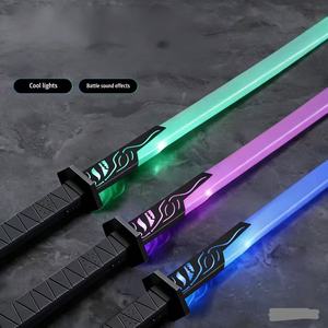 <span class=keywords><strong>Sabre</strong></span> Lumineux Étoile Scintillante à Effets Sonores et Lumières Fluides Multicolores, Jouet Cadeau pour Garçons, Vente en Gros - Product Image 6