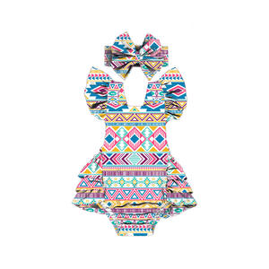 ชุดเด็กทารก HY-045-ZXL แขนระบาย สายรัดหลังเปลือย ชุดเอี๊ยมลายผลไม้สตรอว์เบอร์รี่ สำหรับฤดูร้อน - Product Image 5