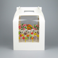 Boîte d'emballage en papier kraft pour cake pops, bonbons, chocolat, bonbons gélifiés, sucettes, boîte de présentation avec insert
