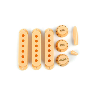Set Manopole Volume e Tono per Chitarra Elettrica ST + Copertura Pickup Stile Strat SQ, Coperchio Potenziometro, Guscio Pickup Single Coil - Product Image 4