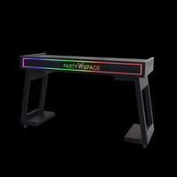 Zhongda DJ Stand LED Tables de stand DJ Comptoir de bar portable lumineux avec lumières LED, bar dédié DJ et discothèque